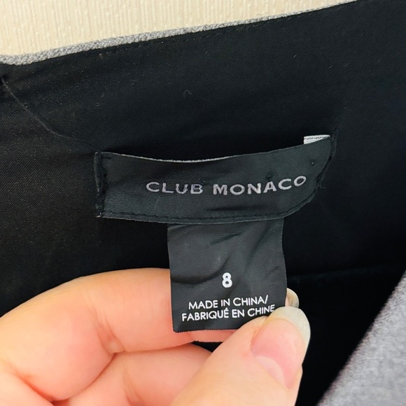 Club monaco grey faux wrap dress Wool Blend Office Dress Workwear SZ 8 - Picture 5 of 12